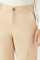 Women's High-Rise Wide-Leg Pants in Khaki, XS