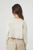 Women's Boxy Long-Sleeve Crop Top