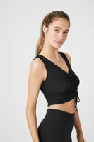 Women's Active Tie-Front Sleeveless Crop Top