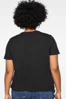 Women's Organically Grown Cotton Graphic T-Shirt in Black/White, 0X