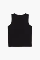 Kids Organically Grown Cotton Tank Top (Girls + Boys) in Black, 11/12