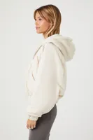 Women's Faux Fur Hooded Bomber Jacket in White Medium