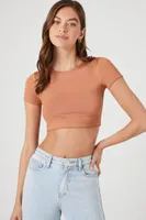 Women's Contour Cropped T-Shirt in Praline, XL