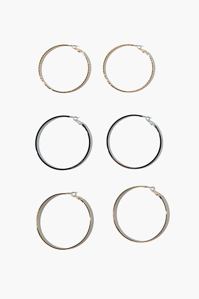 Women's Hoop Earring Set in Gold/Silver