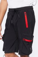 Men Cargo Utility Shorts in Black, XL