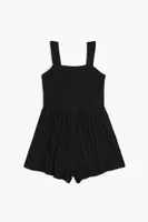 Girls Sleeveless Romper (Kids) in Black, 13/14