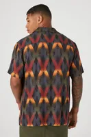 Men Geo Print Short-Sleeve Shirt Black