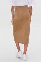 Women's Ruched Drawstring Skirt in Cigar Small