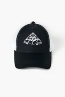 Men Elixir of Life Graphic Trucker Hat in Black/White