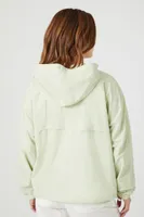 Women's Convertible Zip-Up Windbreaker Jacket Lily Pad/White,