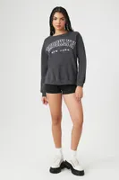 Women's Fleece Brooklyn Graphic Pullover Charcoal