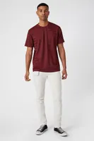 Men Crinkle Textured Crew T-Shirt