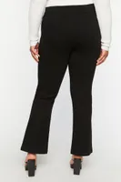 Women's Ponte Split-Hem Leggings in Black, 0X