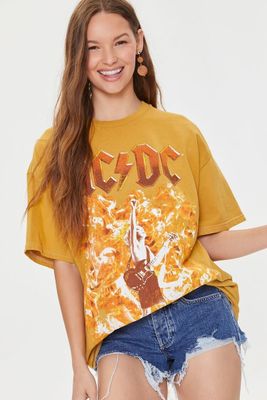 Women's ACDC Tour Graphic Drop-Sleeve Tunic in Orange, M/L