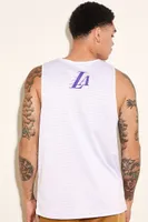 Men Los Angeles Lakers Graphic Tank Top in White Small