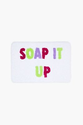 Soap It Up Bath Mat in White