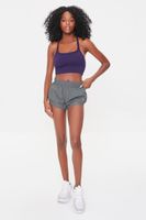 Women's Active Dolphin-Hem Shorts in Grey, XS