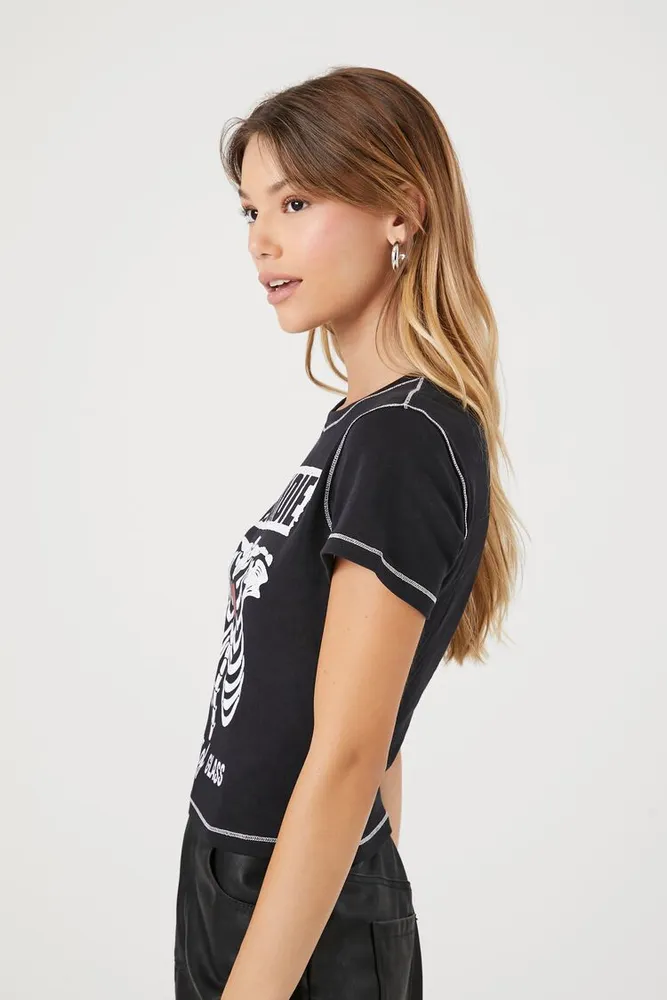 Women's Blondie Graphic Baby T-Shirt in Black Medium