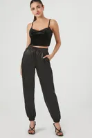 Women's Satin Drawstring Joggers