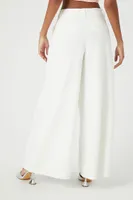 Women's High-Rise Wide-Leg Pants White