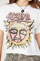 Women's Sublime Cropped Graphic T-Shirt in White, L/XL