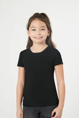 Girls Sweater-Knit T-Shirt (Kids) in Black, 11/12