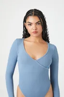 Women's Seamless Surplice Bodysuit Small