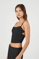 Women's Bustier Cutout Cami in Black, XL