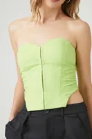 Women's Sweetheart Cropped Tube Top in Honeydew Large