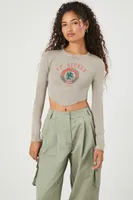 Women's St George Graphic Cropped T-Shirt Grey