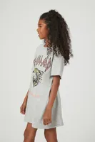 Girls Def Leppard T-Shirt Dress (Kids) in Grey, 11/12