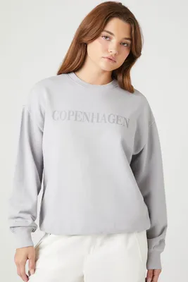 Women's French Terry Copenhagen Pullover Silver