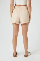 Women's Twill Cuffed High-Rise Shorts