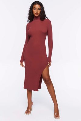 Women's Ribbed Midi Sweater Dress