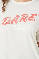 Women's DARE Graphic T-Shirt in Cream Small