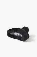 Faux Fur Claw Hair Clip in Black