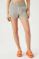 Women's Twill Pull-On Shorts in Natural Large