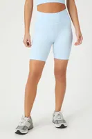 Women's Active Seamless Biker Shorts in Light Blue Large