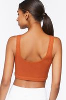 Women's Ribbed Seamless Bralette in Coffee Medium