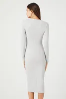 Women's Long-Sleeve Bodycon Midi Dress