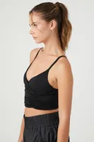 Women's Active Seamless Cropped Cami in Black Medium