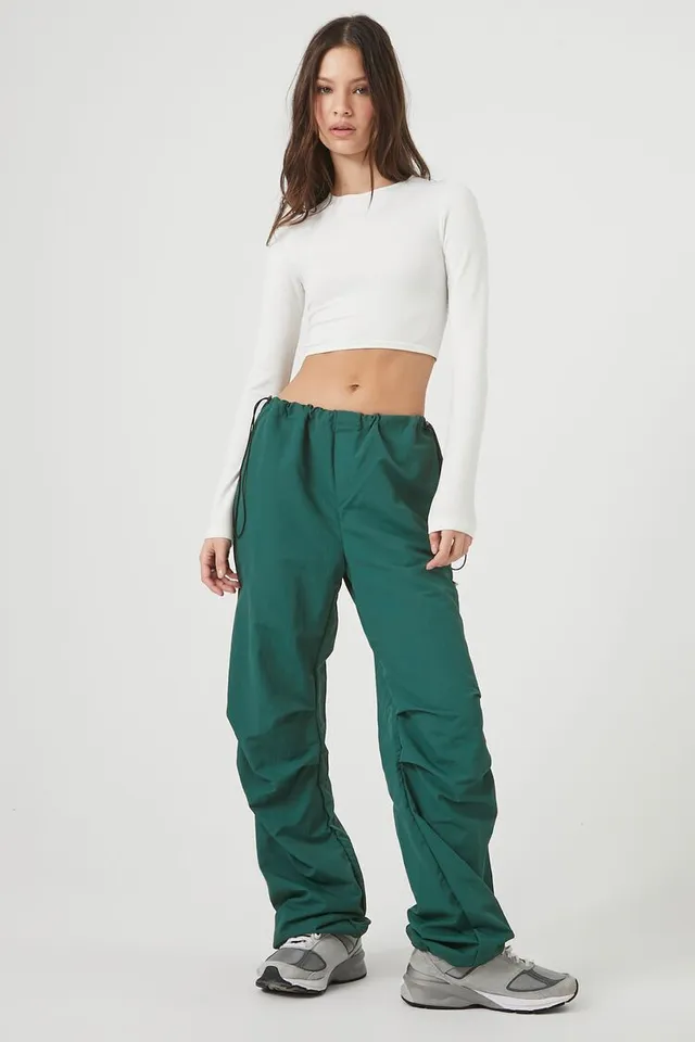 Forever 21 Women's Fleece Drawstring Joggers in Green Haze, XL - ShopStyle  Activewear Pants