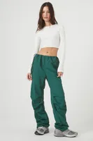 Women's Toggle Drawstring Joggers in Hunter Green Medium