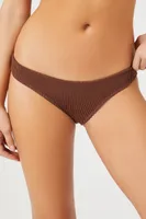 Women's Seamless Low-Rise Bikini Bottoms in Cappuccino Large