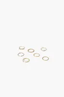 Women's Faux Gem Ring Set Gold/Clear,