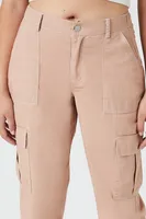 Women's High-Rise Cargo Pants in Taupe Large