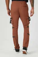 Men Utility Cargo Joggers in Brown, XXL