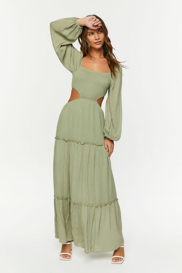 Home | Forever 21 Women's Cutout Maxi Peasant Dress Small at Plaza Del  Caribe in Ponce, PR
