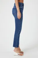 Women's Curvy High-Rise Straight Jeans Denim,