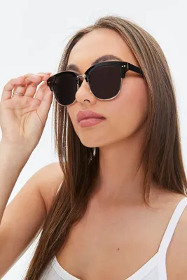 Half-Rim Tortoiseshell Sunglasses